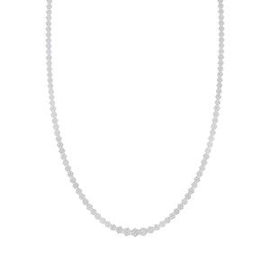 14kt White Gold Womens Round Diamond Cluster Fashion Necklace 10 Cttw