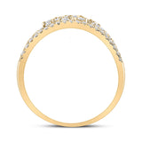 14kt Yellow Gold Womens Round Diamond Fashion Ring 5/8 Cttw