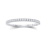 10kt White Gold Round Diamond Bridal Wedding Ring Band Set 1/3 Cttw