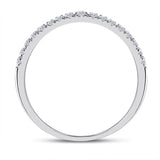 10kt White Gold Round Diamond Halo Bridal Wedding Ring Band Set 1/2 Cttw