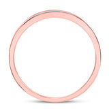 10kt Rose Gold Round Diamond Oval Bridal Wedding Ring Band Set 1/2 Cttw