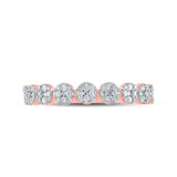 14kt Rose Gold Womens Round Diamond Band Ring 5/8 Cttw