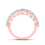 14kt Rose Gold Womens Round Diamond Band Ring 5/8 Cttw