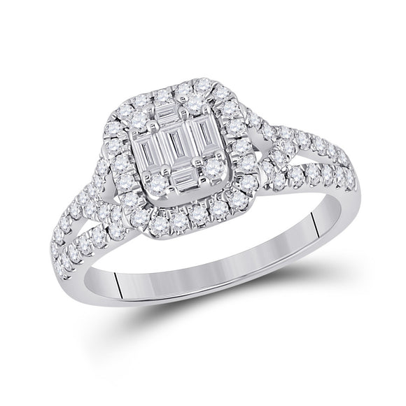 Square baguette diamond deals ring