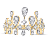 14kt Yellow Gold Womens Round Diamond Fashion Ring 7/8 Cttw