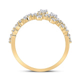 14kt Yellow Gold Womens Round Diamond Fashion Ring 7/8 Cttw