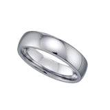 Tungsten Plain Dome Mens Comfort-fit 6mm Size-10 Wedding Band