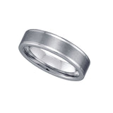 Tungsten Brushed Center Plain Mens Comfort-fit 6mm Size-12 Wedding Band