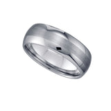 Tungsten Center Brushed Dome Mens Comfort-fit 8mm Size-9 Wedding Band