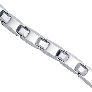 Tungsten Mens Polished link Bracelet 13mm Size 8.5 Inches