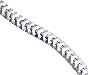 Tungsten Mens Polished Fashion Bracelet 13mm Size 8.5 Inches