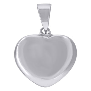 925 Sterling Silver Womens Heart Dome Charm Pendant