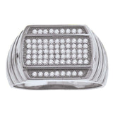 925 Sterling Silver Mens Cubic-Zirconia Fashion Ring Size 11