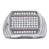 925 Sterling Silver Mens Cubic-Zirconia Fashion Ring Size 7