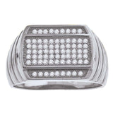 925 Sterling Silver Mens Cubic-Zirconia Fashion Ring Size 8