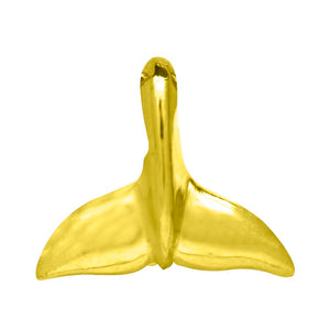 10kt Yellow Gold Womens Dolphin Tale Charm Pendant