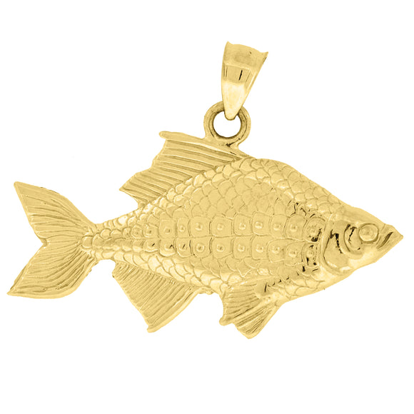 10kt Yellow Gold Mens Diamond-cut Sea Shark Fish Animal Charm Pendant