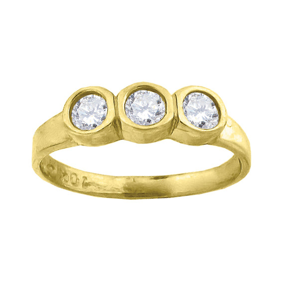 10kt Yellow Gold Childs Cubic Zirconia CZ Baby Band Ring