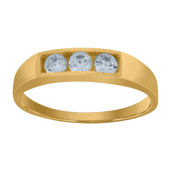 10kt Yellow Gold Childs Cubic Zirconia CZ Baby Band Ring