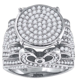925 Sterling Silver Mens Cubic-Zirconia Fashion Ring Size 8