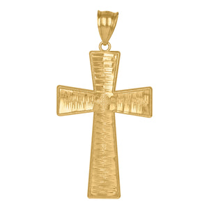 10kt Yellow Gold Womens Mens Unisex Cross Religious Charm Pendant