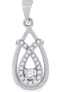 925 Sterling Silver Womens Cubic Zirconia Fashion Charm Pendant