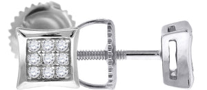 925 Sterling Silver Unisex Cubic Zirconia Kite Stud Earrings