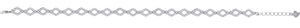 925 Sterling Silver Women Cubic Zirconia Fancy Link Kite Adjustable Bracelet