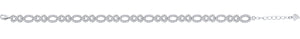 925 Sterling Silver Women Cubic Zirconia Fancy Link Infinity Adjustable Bracelet