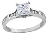 925 Sterling Silver Womens Cubic Zirconia Engagement Ring Size 8