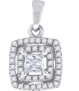 925 Sterling Silver Womens Cubic-Zirconia Fashion Charm Pendant