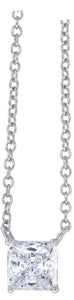 925 Sterling Silver Women Cubic Zirconia Rolo Link Fashion Necklace