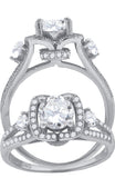 925 Sterling Silver Womens Cubic-Zirconia Fashion Ring Size 6