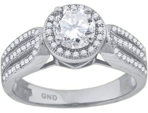 925 Sterling Silver Womens Cubic-Zirconia Fashion Ring Size 6