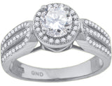 925 Sterling Silver Womens Cubic-Zirconia Fashion Ring Size 6