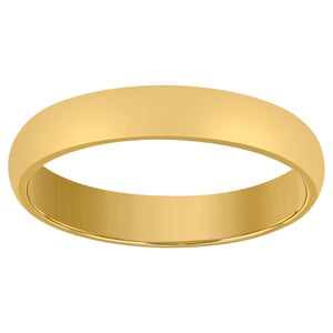 14kt Yellow Gold Unisex Dome Polished Comfort-fit 4mm-Size 5 Wedding Engagement Band Ring