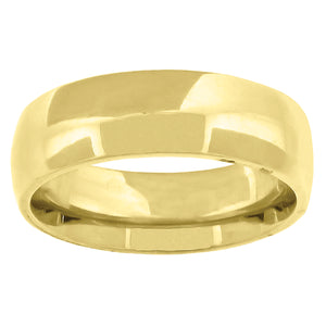 14kt Yellow Gold Unisex Dome Polished Comfort-fit 6mm-Size 13 Wedding Engagement Band Ring