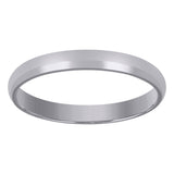 14kt White Gold Unisex Dome Polished Comfort-fit 3mm-Size 8 Wedding Engagement Band Ring
