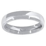 14kt White Gold Unisex Dome Polished Comfort-fit 4mm-Size 11 Wedding Engagement Band Ring