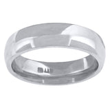 14kt White Gold Unisex Dome Polished Comfort-fit 5mm-Size 12 Wedding Engagement Band Ring