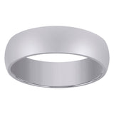 14kt White Gold Unisex Dome Polished Comfort-fit 6mm-Size 14 Wedding Engagement Band Ring