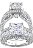 925 Sterling Silver Womens Cubic Zirconia Engagement Ring Size 7