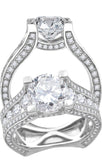 925 Sterling Silver Womens Cubic Zirconia Engagement Ring Size 8