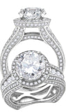 925 Sterling Silver Womens Cubic Zirconia Engagement Ring Size 8