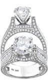 925 Sterling Silver Womens Cubic Zirconia Engagement Ring Size 6