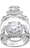 925 Sterling Silver Womens Cubic Zirconia Engagement Ring Size 6