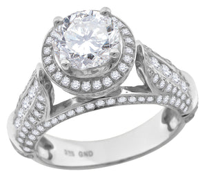 925 Sterling Silver Womens Cubic Zirconia Engagement Ring Size 6