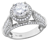 925 Sterling Silver Womens Cubic Zirconia Engagement Ring Size 8