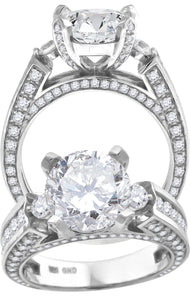 925 Sterling Silver Womens Cubic Zirconia Engagement Ring Size 8