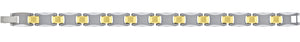 Tungsten Yellow Tone Mens Polished Fancy Bracelet 12mm Size 8.5 Inches